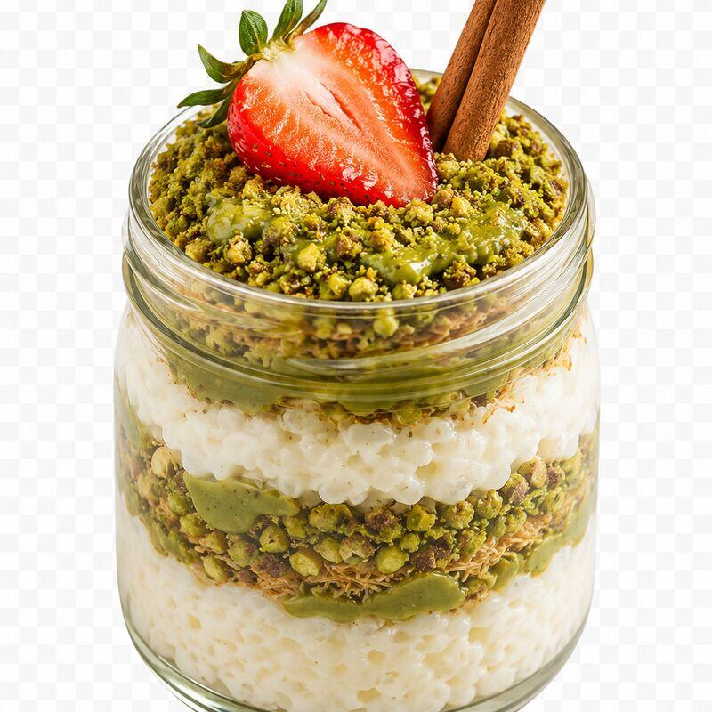 Dubai Chocolate Rice Pudding
