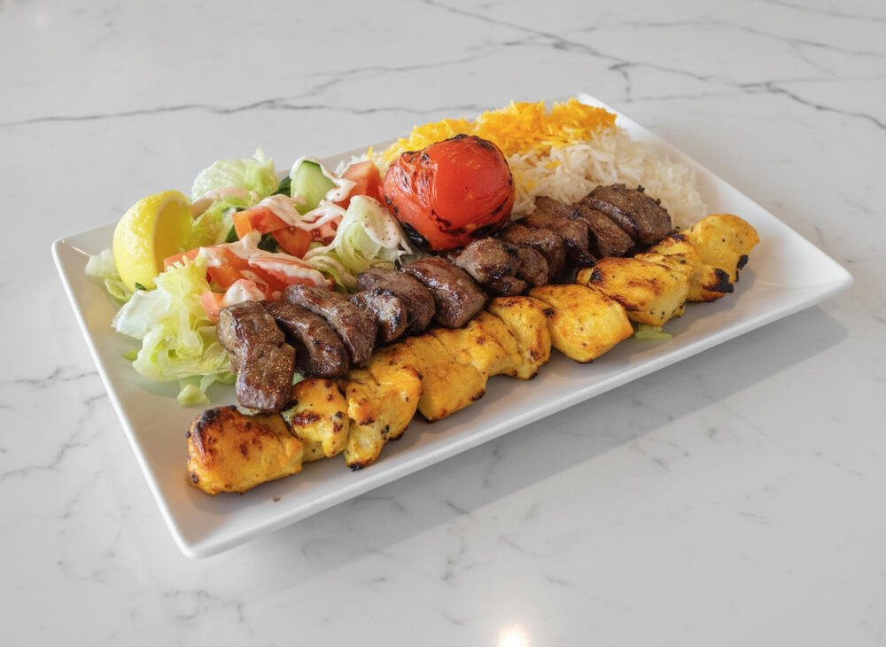 Bakhtiari beef chenjeh and chicken chenjeh