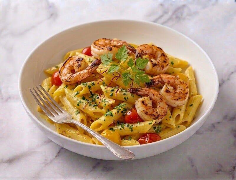 Zaferan Shrimp Pasta